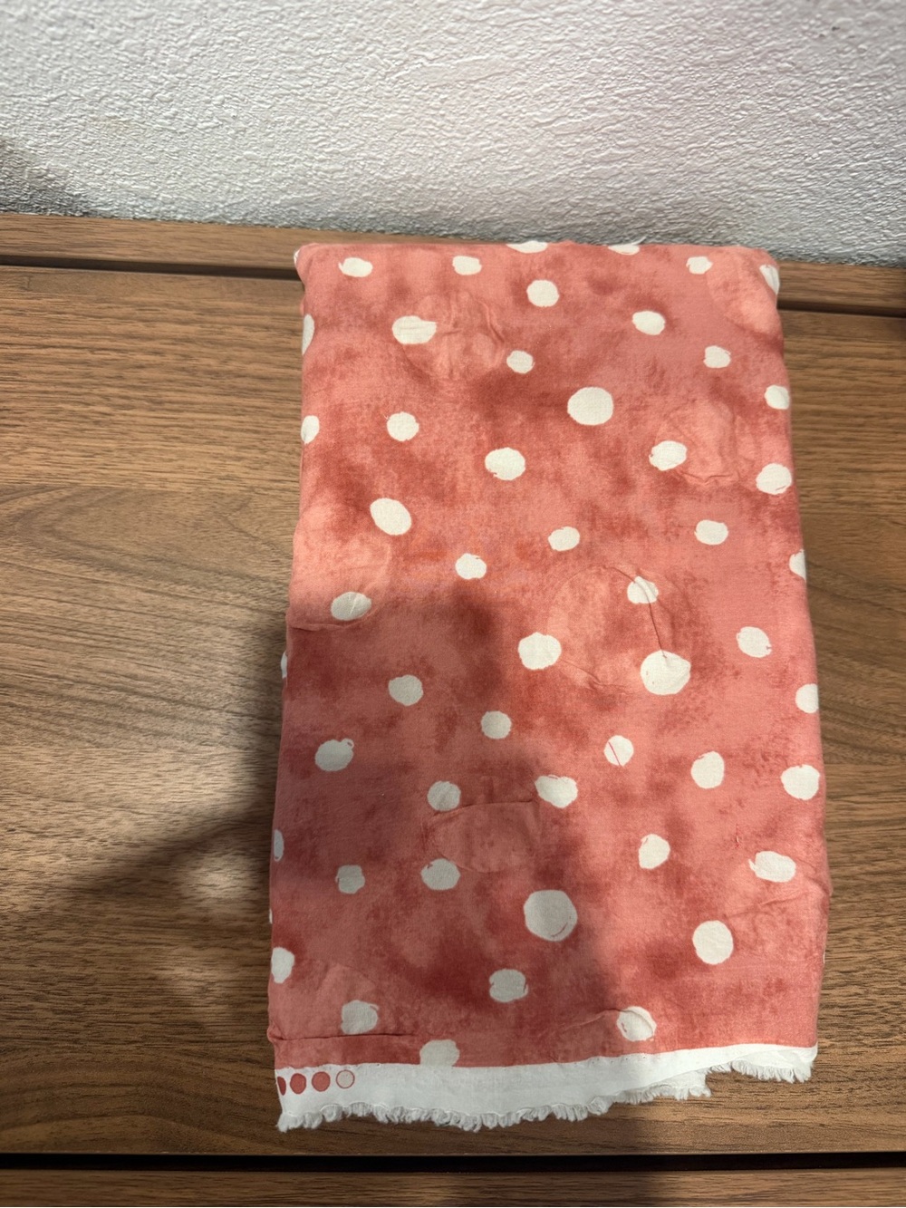 Polka Dot Coral Fabric